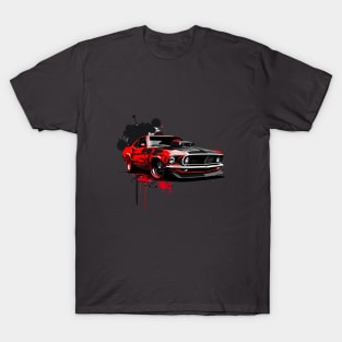 1969 Ford Mustang Hell Demon Car T-Shirt T-Shirt